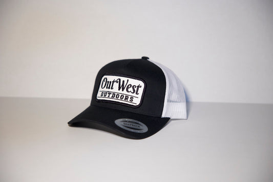 OutWest Trucker Cap Black/White White Patch