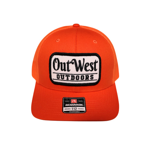 OutWest Trucker Cap Orange/Orange White Patch