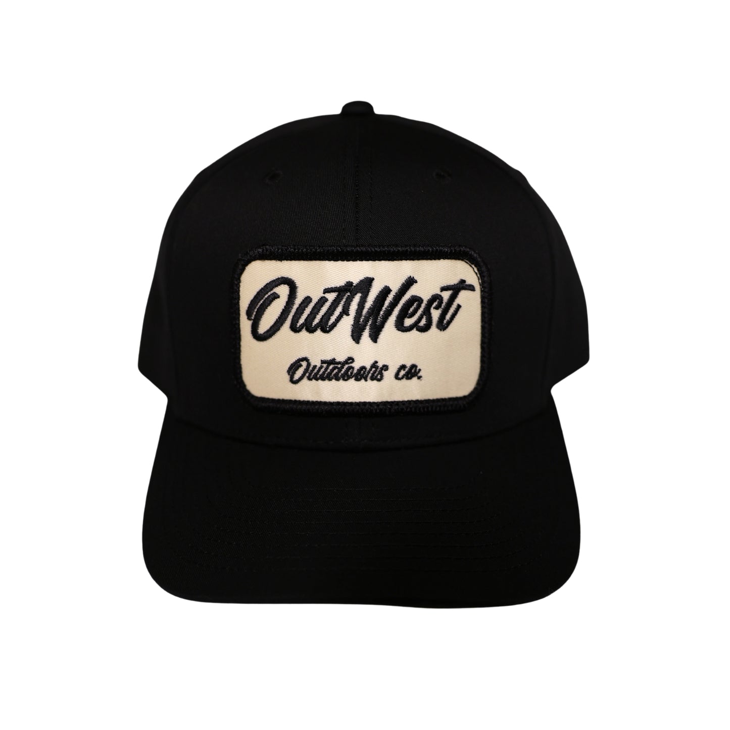 OutWest Trucker Cap Black/Black Off White Patch